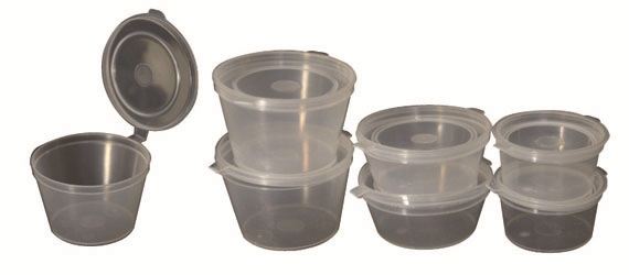 Sauce Cups with Hinged lids